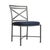 Brown Jordan Venetian Side Chair, Textured Pewter frame with Fusion Neptune fabric For Sale - Image 12 of 12