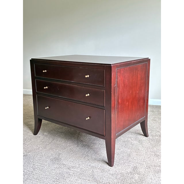 Baker Furniture Company Pair of Barbara Berry for Baker Mahogany Commode Nightstand / End Tables For Sale - Image 4 of 10