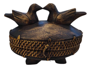 Wooden Box with Two Birds on Top, 1960s