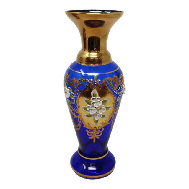 Contemporary Enameled Murano Vase by Salvadori For Sale