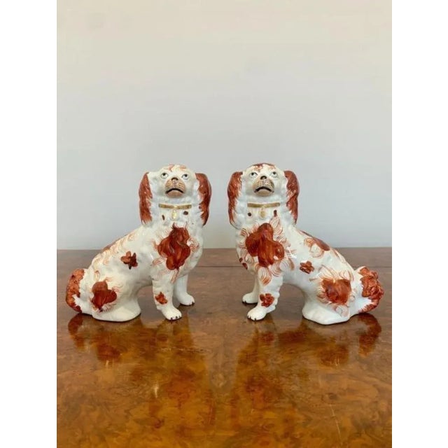 Late 19th Century Victorian Seated Spaniels, 1880s, Set of 2 For Sale - Image 5 of 5