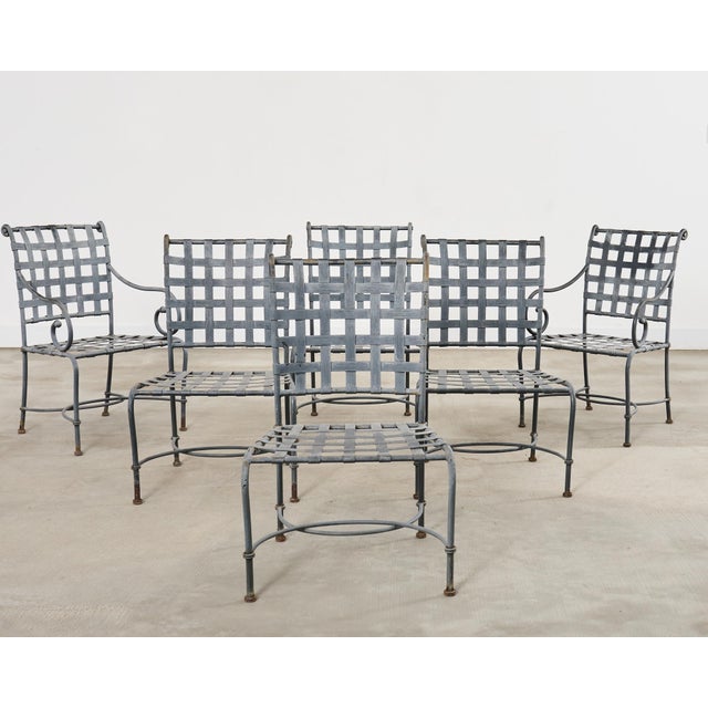 Metal Brown Jordan Florentine Style Patio Garden Dining Suite For Sale - Image 7 of 12