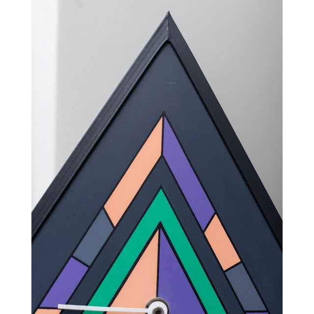 Vintage Triangle Stand Clock by Diamantini Domeniconi, 1980s For Sale - Image 9 of 11