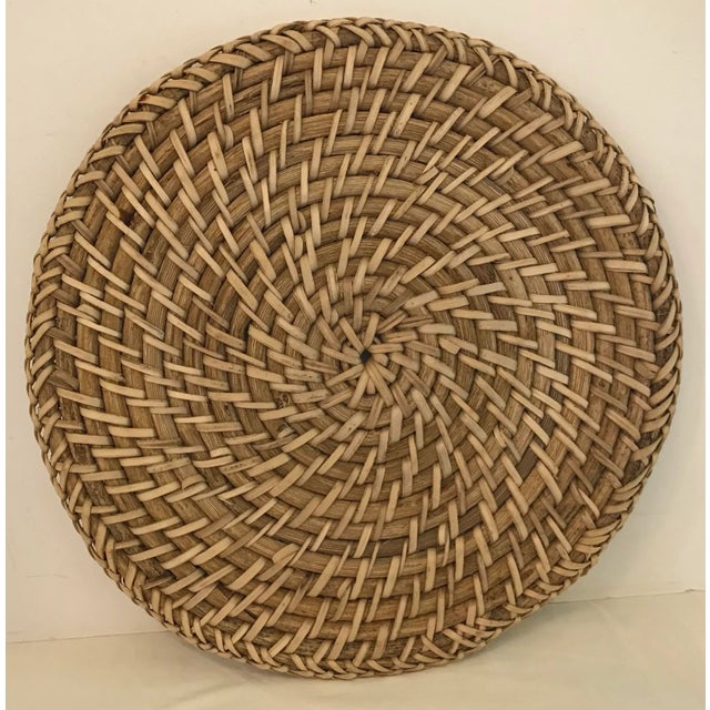 Nice vintage large size woven trivet!