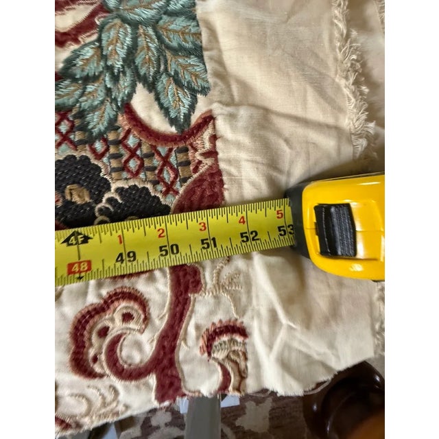 Hollywood Regency Ralph Lauren Rio Blanco Crewel Embroidery Fabric For Sale - Image 3 of 3