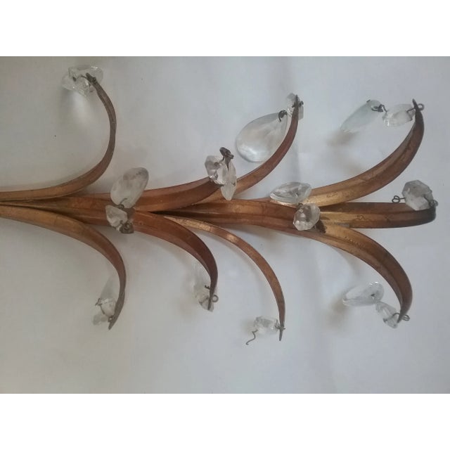 1960s Hans Kogl Attributed 1970s Gilt Glass Prism Sconce For Sale - Image 5 of 7