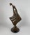 Brown Late 20th Century Modern Bronze Female Figure Sculpture in Flowing Dress on Marble Base - 24"h For Sale - Image 8 of 11