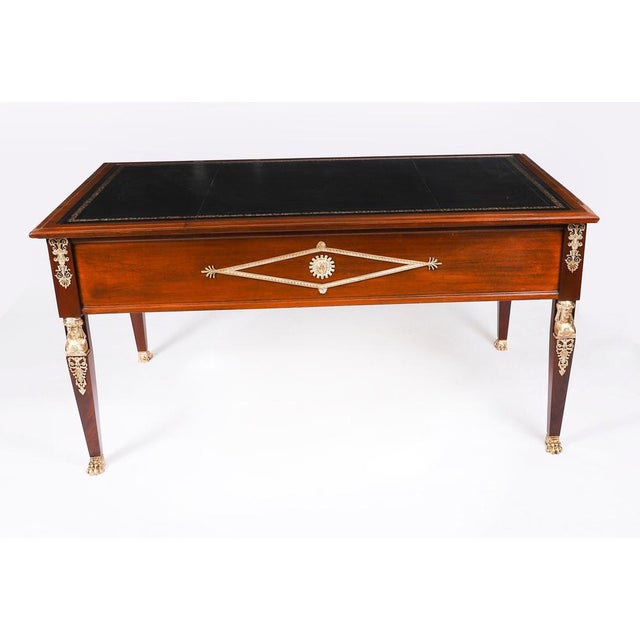 Antique Empire Ormolu-Mounted Desk, 19th Century For Sale - Image 16 of 18