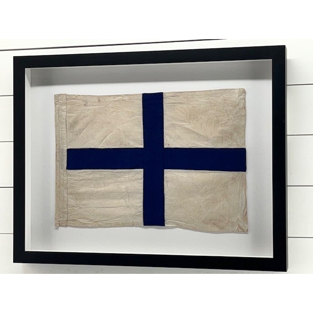 2010s Coastal Wall Decor Letter "X" Framed Wall Art For Sale - Image 5 of 5