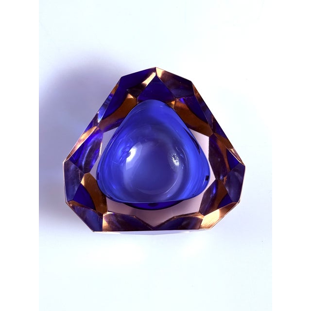 Large Murano Glass Ashtray in Sommerso Technique, Italy, 1960s For Sale - Image 9 of 13