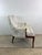 Mid Century Modern Accent Chair With Tufted Seat and Walnut Legs For Sale - Image 9 of 12