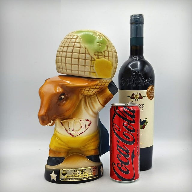 Ceramic Superhero Donkey Carafe by Jim Beam, USA, 1980s For Sale - Image 13 of 14