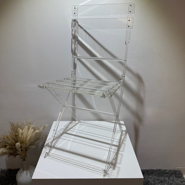 Sculptural Transparent Acrylic Bistro-Style Chair, 1970s For Sale - Image 14 of 15