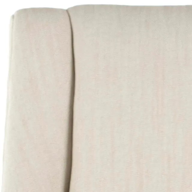 20''H Sloping Arm Dining Chair With Silver Nailheads in Beige & Espresso - a Pair For Sale In Philadelphia - Image 6 of 9