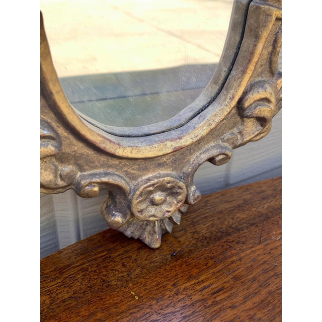 Wood Italian Rococo Style Giltwood Wall Mirror For Sale - Image 7 of 11