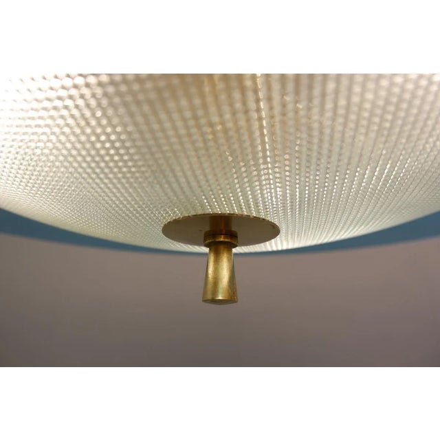 Saucer Shaped Chandelier in the Style Fontana Arte, Italy, 1960s For Sale - Image 4 of 10