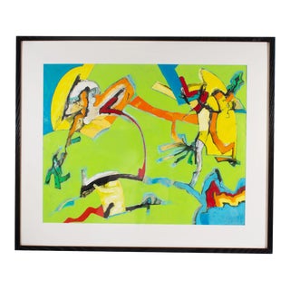 Abstract Mixed Media Painting by James L. Bruch For Sale