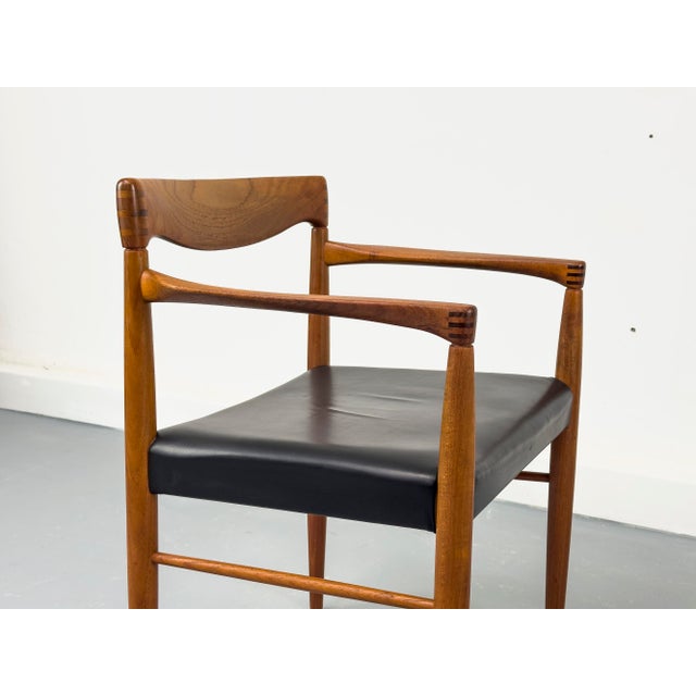 Teak and Leather Armchair by H. W. Klein for Bramin, 1960s For Sale - Image 6 of 18