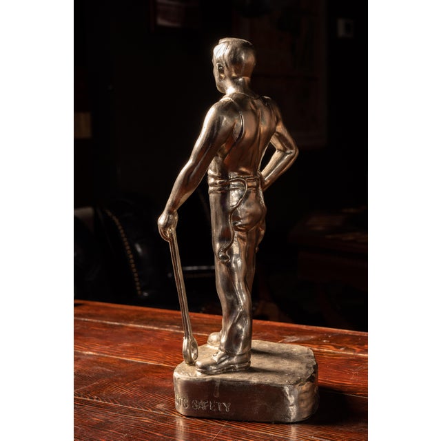 1960s C. 1966 Aluminum Armco Iron Man Statue For Sale - Image 5 of 10