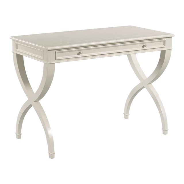 Woodbridge Furniture Bedside Writing Table in Carrara Finish For Sale