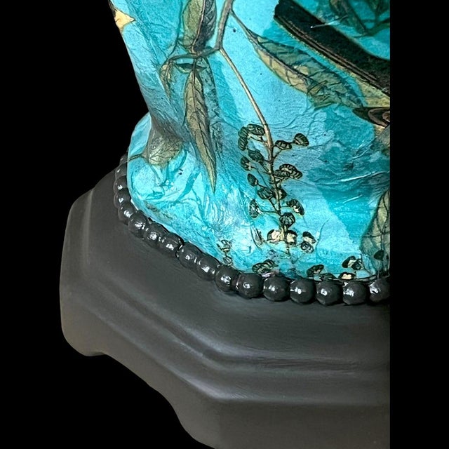 2020s Table Lamp in a Unique Decoupage Art Nouveax Vibe For Sale - Image 5 of 6