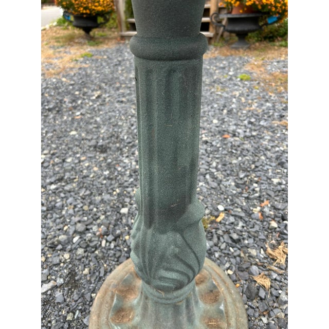 Iron & Aluminum Outdoor Bird Bath Sculpture For Sale - Image 9 of 11