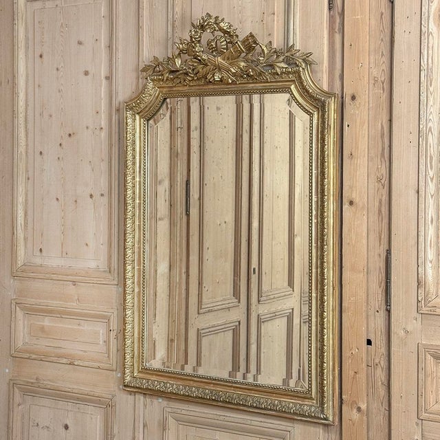 Antique 19th Century French Louis XVI Gilded Mirror For Sale - Image 4 of 18