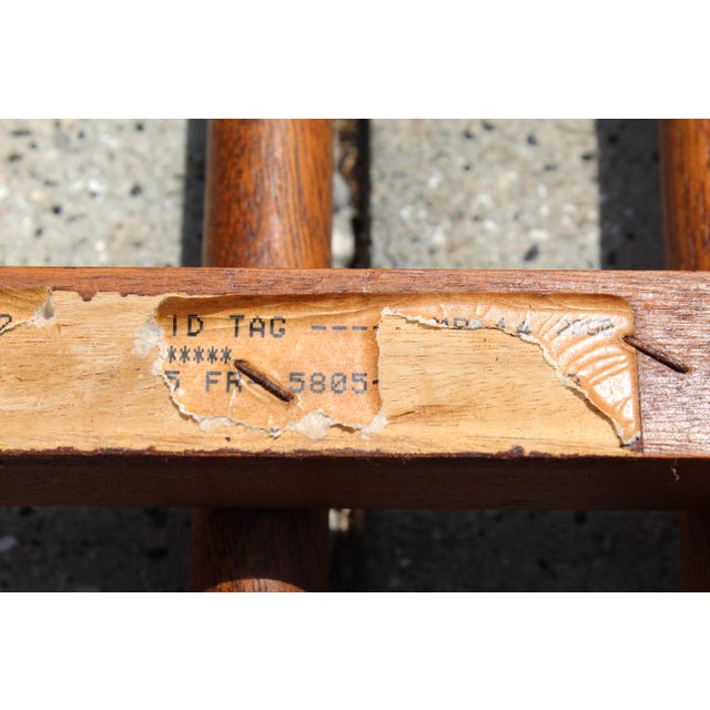 Vintage Rattan Coffee Table / Ottoman Base – Boho Coastal Charm on Casters For Sale - Image 10 of 12