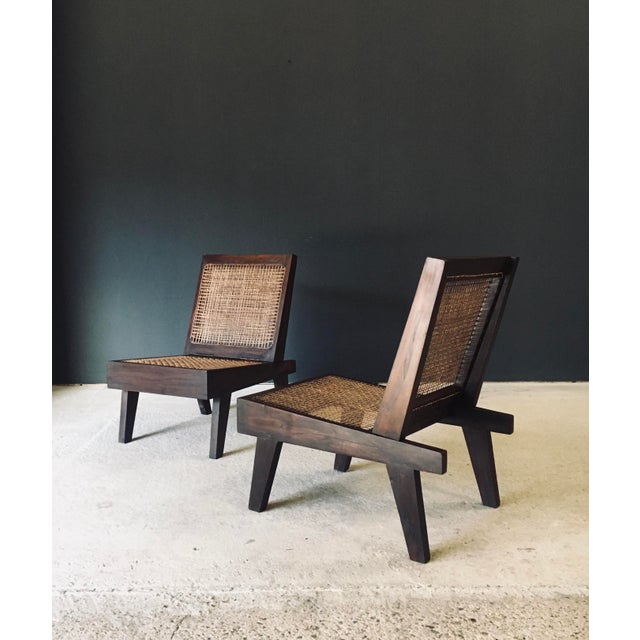Low Modernist Folding Chairs by Pierre Jeanneret for Chandigarh, India, 1960s, Set of 2 For Sale - Image 9 of 18