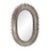 Matthew Izzo Home Rita Silver Leaf Oval Starburst Wall Mirror For Sale