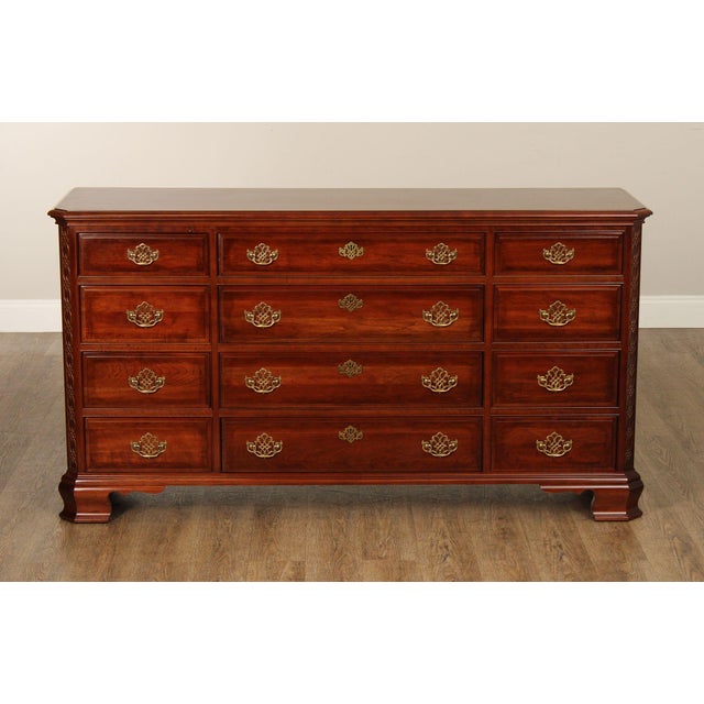 Pennsylvania House Chippendale Style Cherry Triple Chest For Sale In Philadelphia - Image 6 of 12