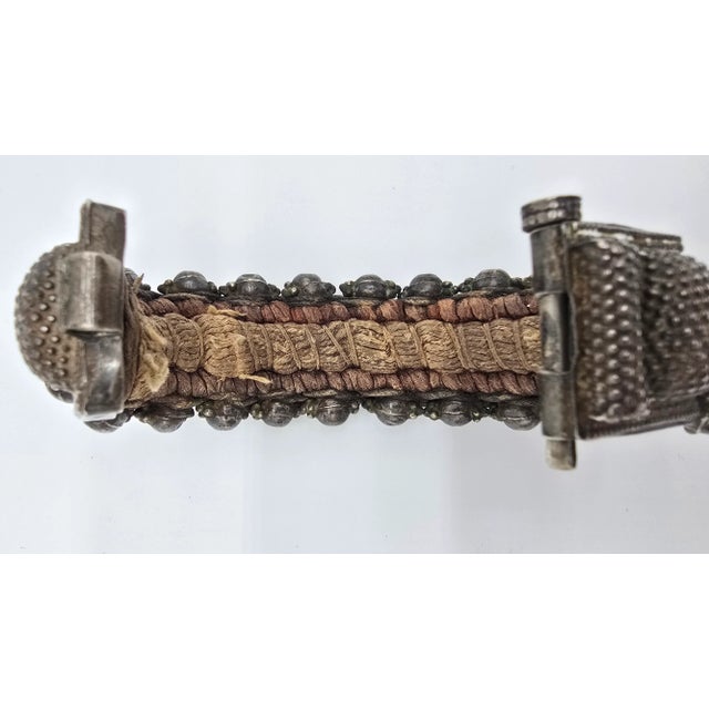 Antique Silver Rajasthan Beaded Ball Cuff Bracelet For Sale - Image 12 of 12