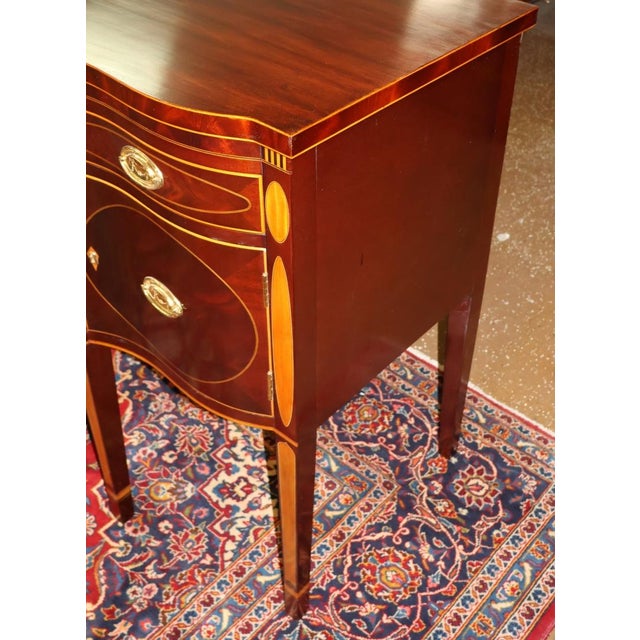 Wood 1990s Kindel Masterworks Winterthur Collection Mahogany Inlaid Buffet Sideboard For Sale - Image 7 of 14