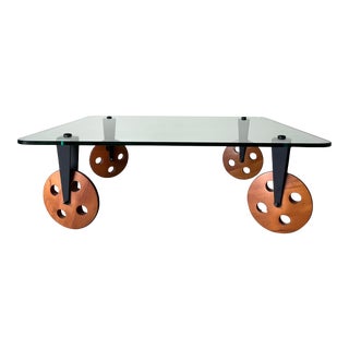 1980s Postmodern Glass Coffee Table Attributed to Gae Aulenti for Fontana Arte For Sale