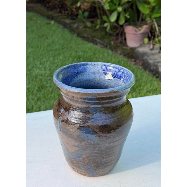 Vintage 6.75” Signed Studio Pottery Vase For Sale In Naples, FL - Image 6 of 11