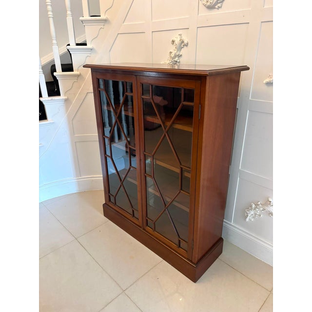 Antique Victorian Mahogany Glazed Bookcase, 1880 For Sale - Image 9 of 14