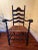 Antique French Country Ladderback Chairs With Rush Seats, Pair, Late 19th Century For Sale - Image 4 of 11