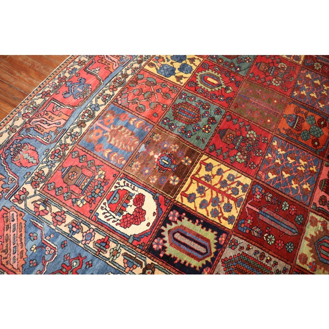 Early 20th Century Zabihi Collection Persian Bakhtiari Garden Box Rug - 10'8" x 13'6" For Sale - Image 10 of 12