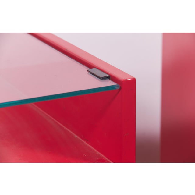 Red Red Bedside Tables by Carlo De Carli for Sormani, 1970s, Set of 2 For Sale - Image 8 of 18