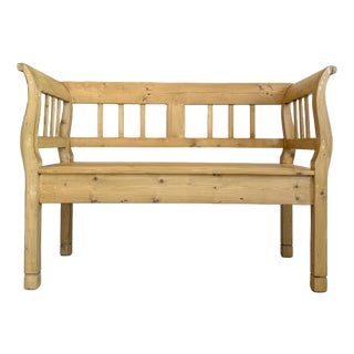 Art Nouveau Kitchen Bench in Spruce For Sale