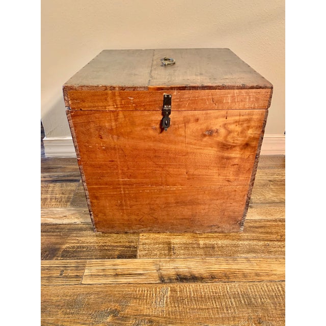 Found in the South of France, this wooden box was handmade in France in the early 20th Century. The piece presents...