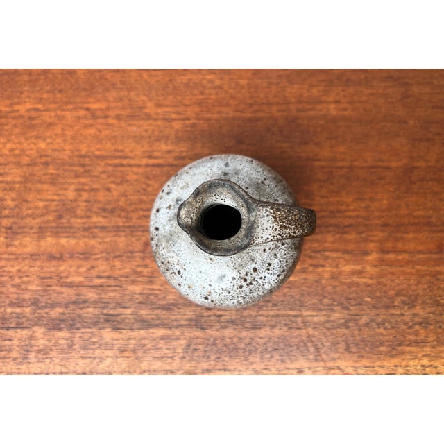 Ceramic Mid-Century Small German Studio Pottery Carafe Vase by Janne Reckert-Cordua, 1960s For Sale - Image 7 of 13