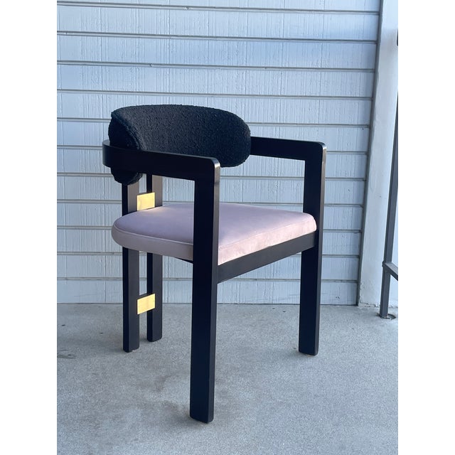 Please check the 2nd picture to see the real color of the mauve. The first picture had bad lighting. New Set of 8 wood...