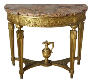Directoire Console in Gilded Wood