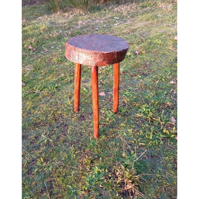 Brutalist Tripod Stool, 1950s For Sale - Image 6 of 8