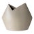 1980's Vintage James Johnston Matte White Geometric Ceramic Vase, Signed For Sale