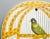 Trompe l'Oeil Delft Polychrome Tile Hanging Birdcage Wall Plaque For Sale - Image 6 of 11
