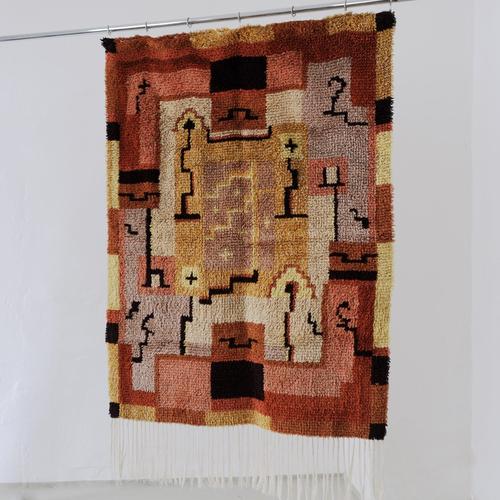 Art Deco Geometric Wall Rya Rug | Finland For Sale - Image 4 of 5
