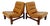 Mid-Century Armchairs in Leather and Walnut Wood, Sweden, 1960s For Sale