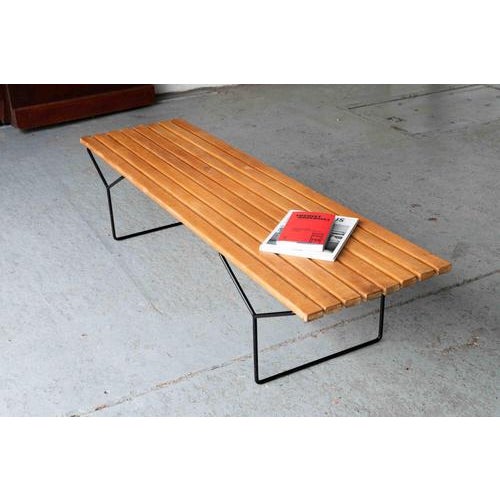 Modern Slatted Bench 400 by Harry Bertoia For Sale - Image 3 of 18